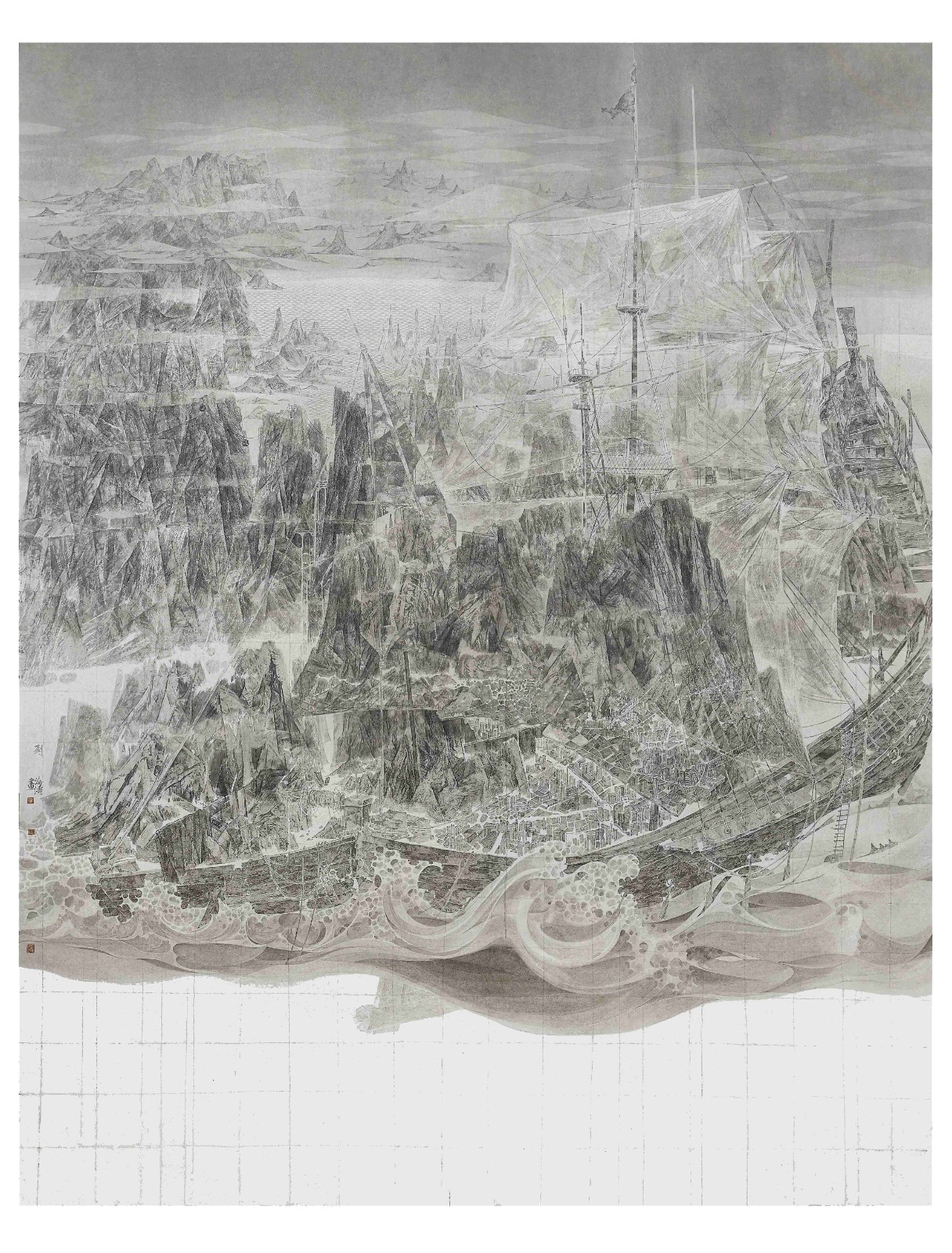 刘海涛《寥廓江天万里霜》236cm×180cm纸本水墨2021年.jpg 刘海涛《寥廓江天万里霜》236cm×180cm纸本水墨2021年.jpg